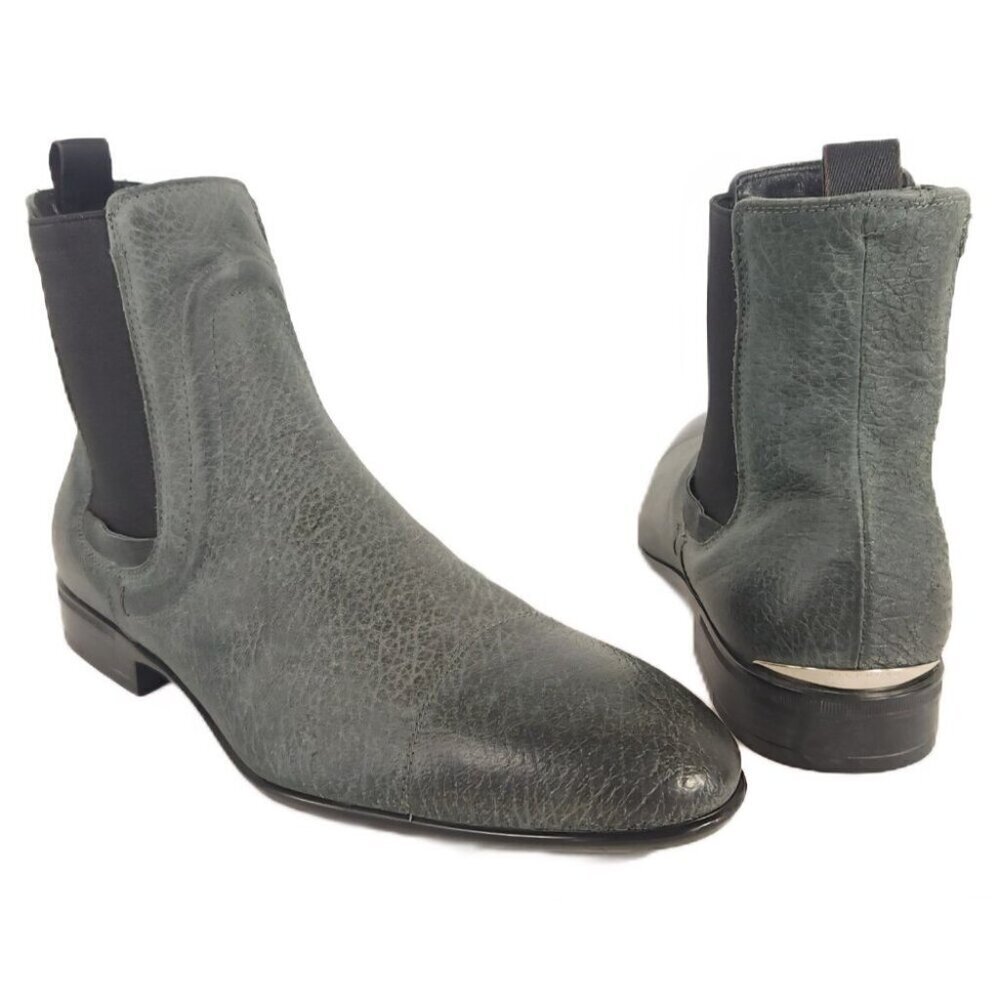 John Richmond Leather Chelsea Boots Size 39 US 9 Womens Blue $595